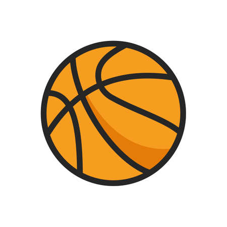 Basket Ball Icon Design For Basket Club Symbol Vector Template. Basketball Logo Elementのイラスト素材