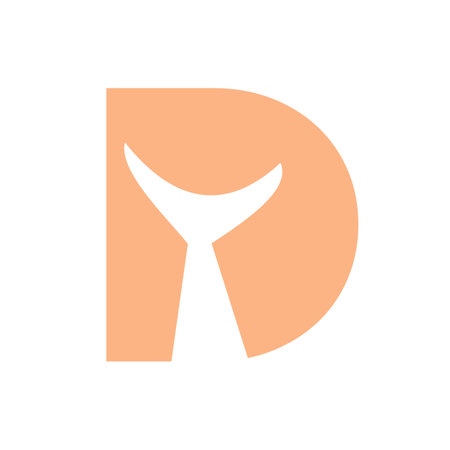 Letter D Whale Tail Logo Vector Template. Whale Tail Concept On Sea Water Elementのイラスト素材