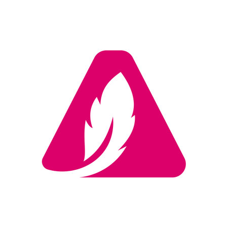 Letter A Bird Feather Logo Design Concept For Law Identity Vector Templateのイラスト素材