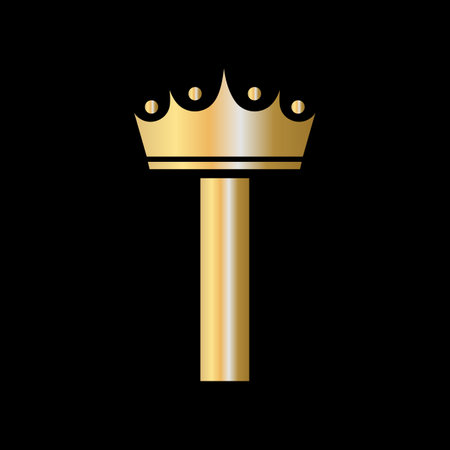 Letter I Charity Crown Logo Design With Unit Symbol Vector Templateのイラスト素材