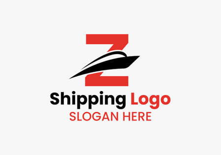 Letter Z Shipping Logo Sailboat Symbol. Nautical Ship Sailing Boat Iconのイラスト素材