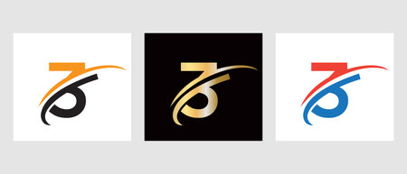 Monogram 3 Letter Logotype Symbol. Letter 3 Logo Design Templateのイラスト素材