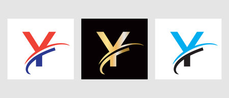 Monogram Y Letter Logotype Symbol. Letter Y Logo Design Templateのイラスト素材