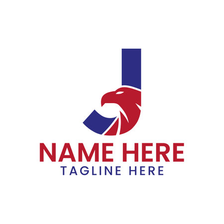 Letter J Eagle Logo Design Vector Templateのイラスト素材