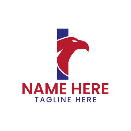 Letter I Eagle Logo Design Vector Templateのイラスト素材