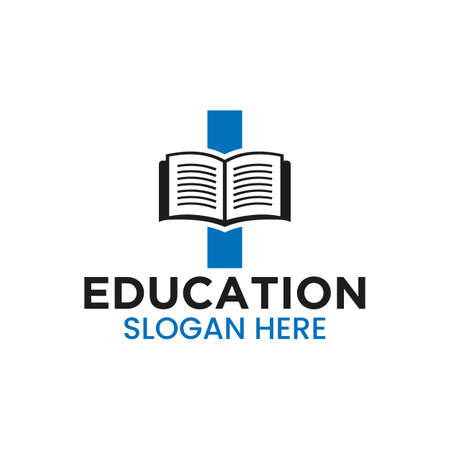 Letter I Education Logo Concept With Open Book Icon Templateのイラスト素材