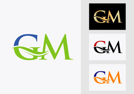 Initial Monogram Letter GM Logo Design. GM Logotype Templateのイラスト素材