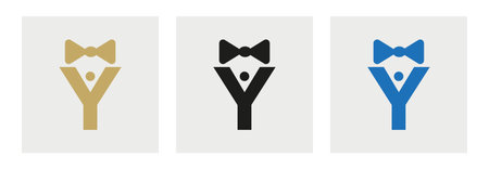 Letter Y Business Tie Logo. Suit Logo Design Templateのイラスト素材