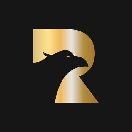 Letter R Eagle Logo Design. Transportation Symbol Vector Templateのイラスト素材