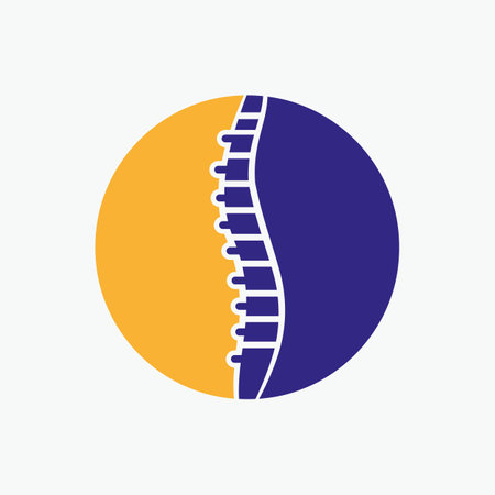 Letter O Orthopedic Health Bone Logo Design With Back Bone Icon. Bone Health Logo Signのイラスト素材