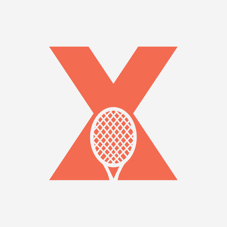 Letter X Padel Tennis Logo. Padel Racket Logo Design. Beach Table Tennis Club Symbolのイラスト素材