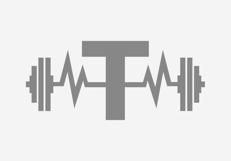 Letter T Fitness Gym . Fitness Symbolのイラスト素材