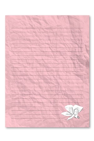 Pink letter paperの写真素材