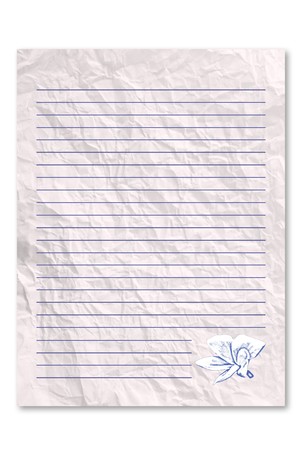Wrecked letter paperの写真素材