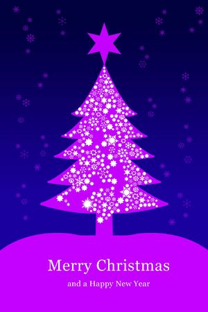 Christmas tree, greeting cardの写真素材