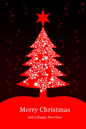 Christmas tree, greeting cardの写真素材