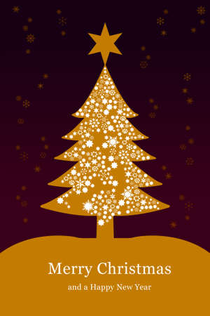 Christmas tree, greeting cardの写真素材