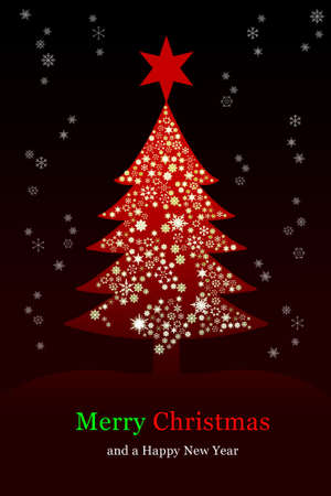 Christmas tree, greeting cardの写真素材