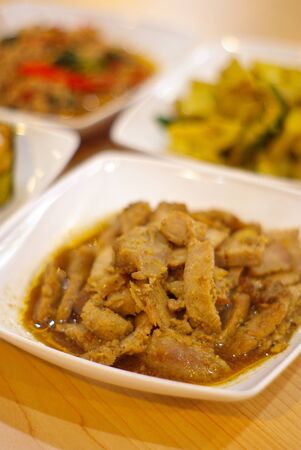 Pork with garlic friedの写真素材