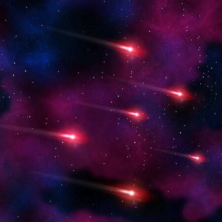 Comet in the space areaの写真素材