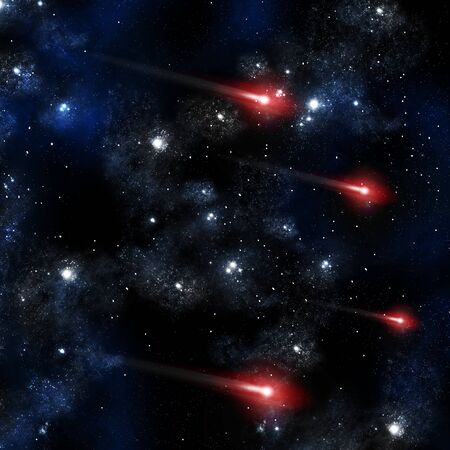 Red comet and orionの写真素材