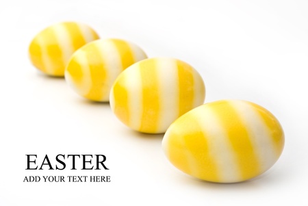 Easter, Yellow line on eggの写真素材