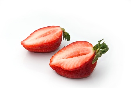 Strawberries isolated on white backgroundの写真素材