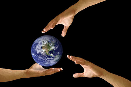 Competitor hand to strive for the world, Concept の写真素材