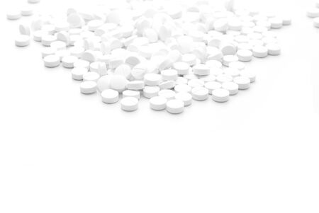 White Pill, Medicine Isolatedの写真素材