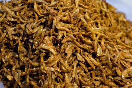 Fried fish on paper , Thai foodの写真素材