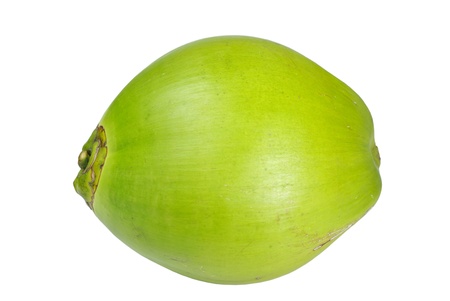 Coconut on white background, Side of coconutの写真素材