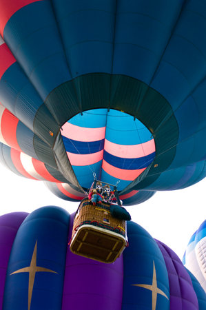 CHIANG MAI, THAILAND - NOVEMBER 26: Hot air balloons flying to the sky in Thailand International Balloon Festival 2011 at Chiang mai, Thailand on November 26, 2011.のeditorial素材