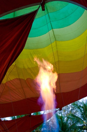 CHIANG MAI, THAILAND - NOV 26 : Participants blow up their balloons in the International Balloon Festival on November 26,2011 at the Prince Royalの写真素材