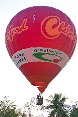 CHIANG MAI, THAILAND - NOV 26 : Balloon floating to sky during Thailand interantional balloon festival 2011 at Prince Royal's college in Chiang Mai, Thailand on Nov 26, 2011.のeditorial素材