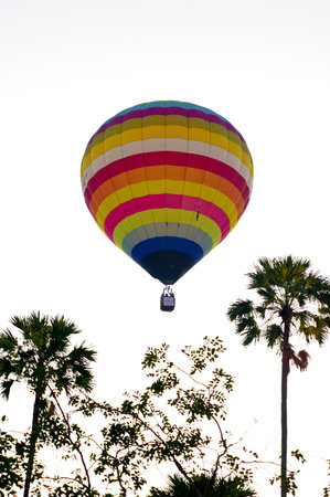 CHIANG MAI, THAILAND - NOV 27 : Balloon floating to sky during Thailand interantional balloon festival 2011 at Prince Royal's college in Chiang Mai, Thailand on Nov 27, 2011.のeditorial素材