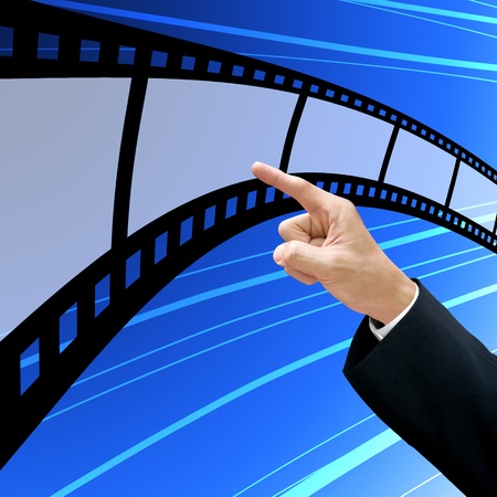 Businessman pointed the film, Film industry conceptの写真素材
