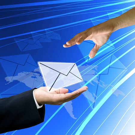 Customer service send mail to customerの写真素材