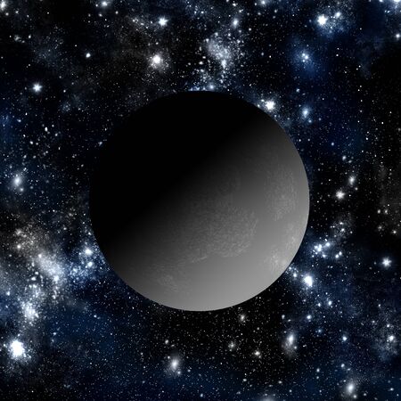 Moon with deep space backgroundの写真素材
