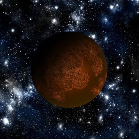 Red moon with night sky backgroundの写真素材