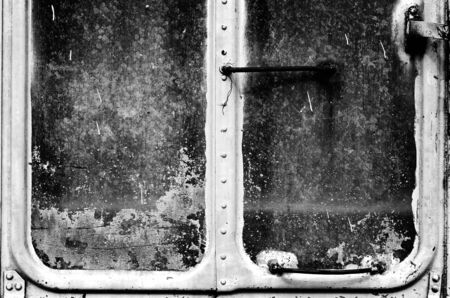 Old grunge wall on train with rust and scratch backgroundの写真素材