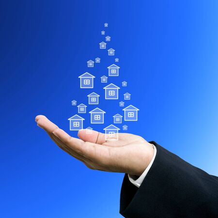 Builder carry building project for offer, Construction industrial conceptの写真素材