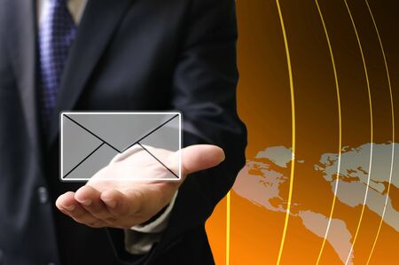 Contact us, Email technology conceptの写真素材