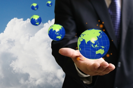 God of investor control the global economyの写真素材