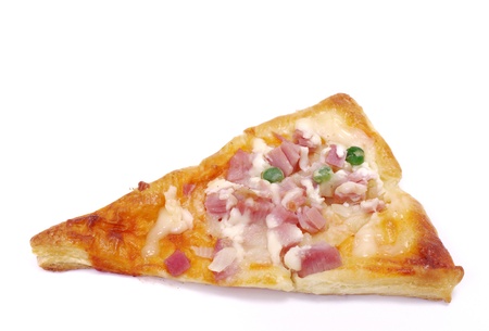 Pizza isolated on white backgroundの写真素材