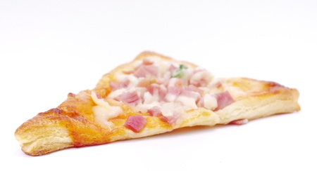 Pizza isolated on white backgroundの写真素材
