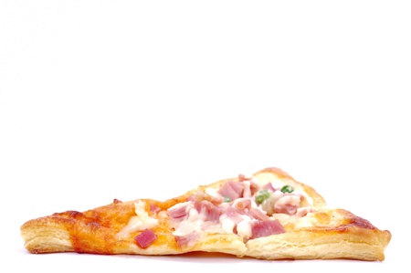 Pizza isolated on white backgroundの写真素材