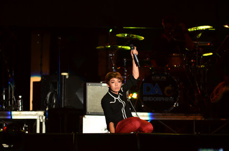 NONTABURI, THAILAND  - OCTOBER 4 : Da Endorphine singer singing in Grammy Wonderland concert on 4...