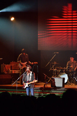 BANGKOK, THAILAND  NOV 18 : Joe  Nuvo or Jirayut Wattanasin Christian singer singing and show in Crossover Live  Concert on 18 November 2012 at Bangkok Christian College, Bangkok, Thailandのeditorial素材