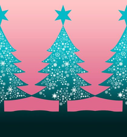 Christmas tree with snow backgroundの写真素材