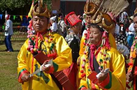 CHIANG MAI, THAILAND - DECEMBER 5 : Manau traditional event of Kachinのeditorial素材